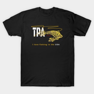 I Love Fishing in The USA, Tampa Bay Florida, TPA T-Shirt